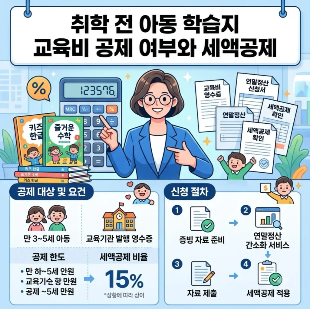 취학-전-아동-학습지-교육비-공제-여부