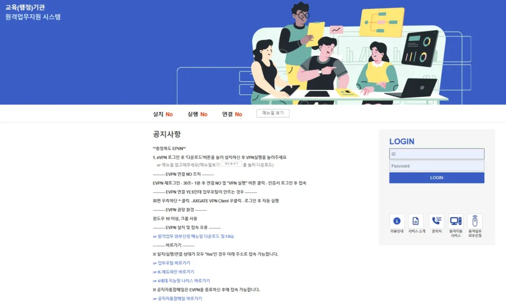 충청북도교육청-EVPN-원격업무포털시스템-1