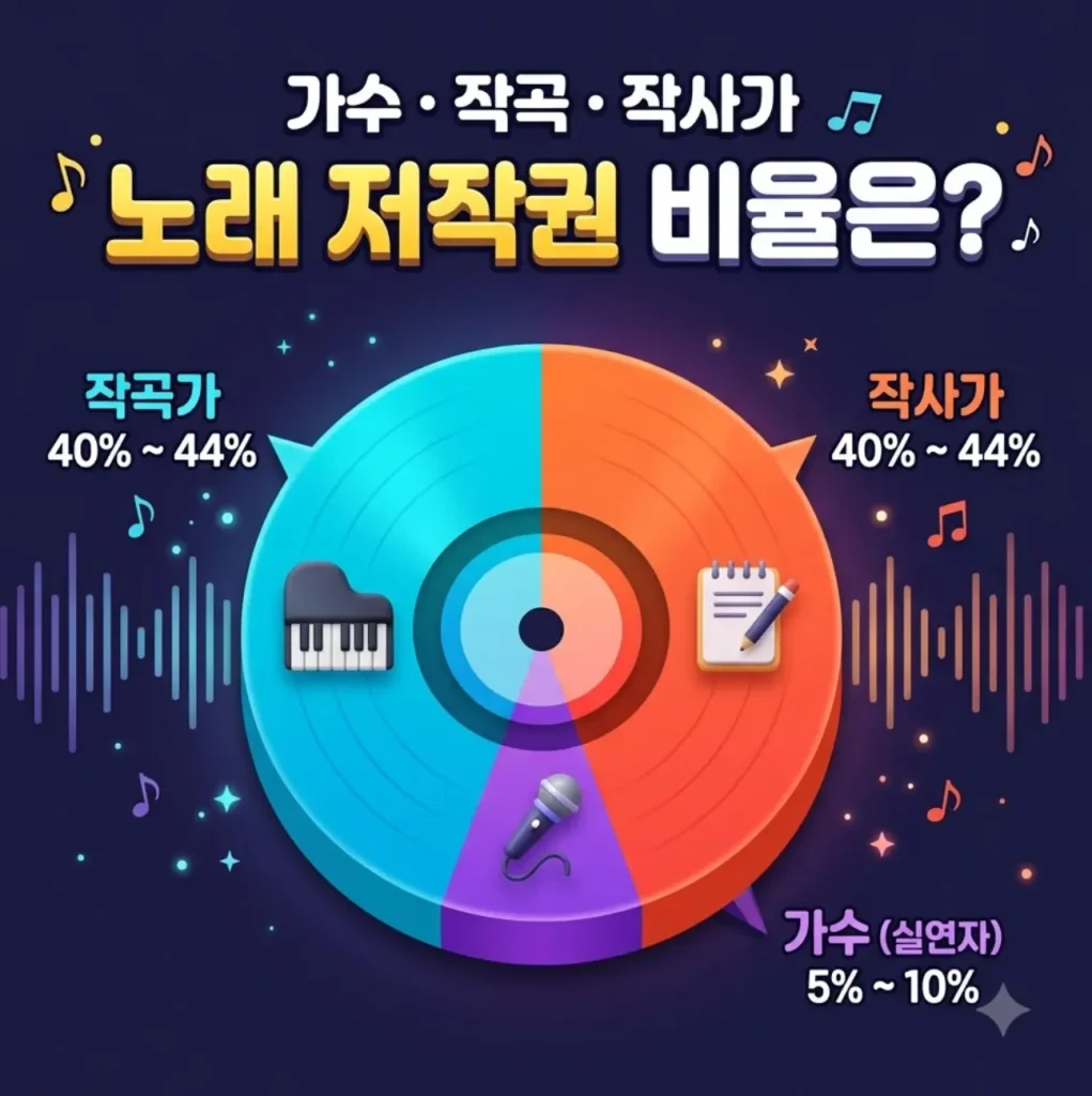 가수-작곡가-작사가-노래-저작권-비율