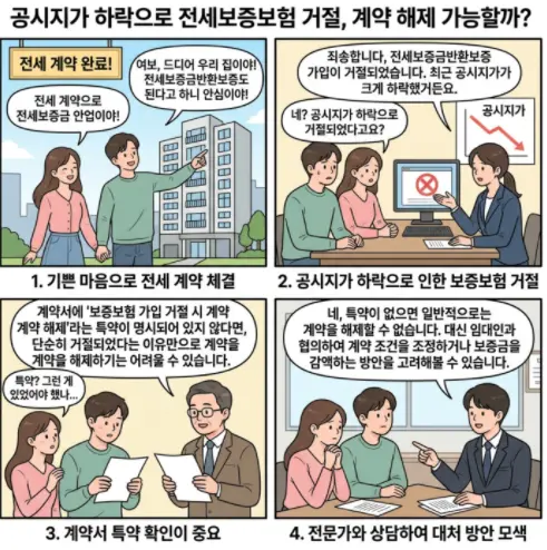 공시지가 하락으로 전세보증보험 가입 거절