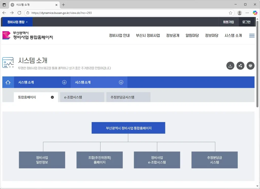 부산광역시 정비사업 통합홈페이지-1