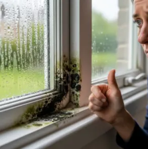 결로 현상 때문에 창틀에 곰팡이 생겼는데 락스