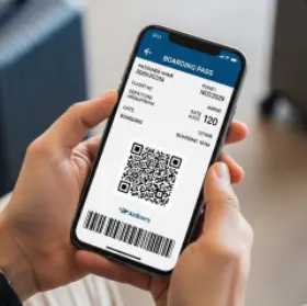 모바일 탑승권 캡처한 화면으로도 비행기