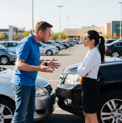 발렛파킹 맡겼는데 차가 긁혀서 싸우는 사람