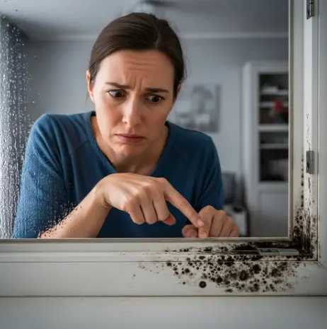 결로 현상 때문에 창틀에 곰팡이 생겼는데 락스로 닦아도 되나요