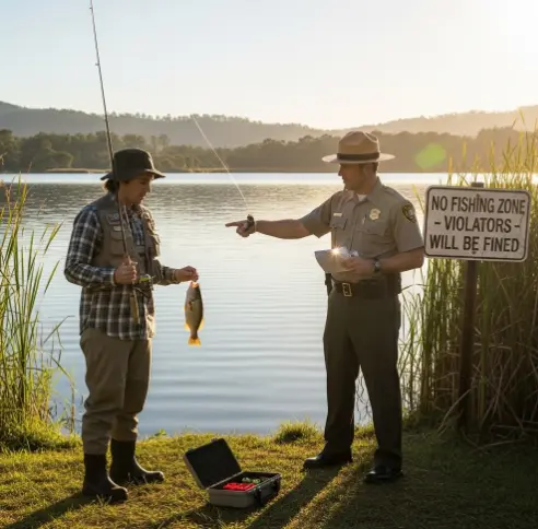 낚시 금지 구역인지 모르고 낚시했는데 벌금-1