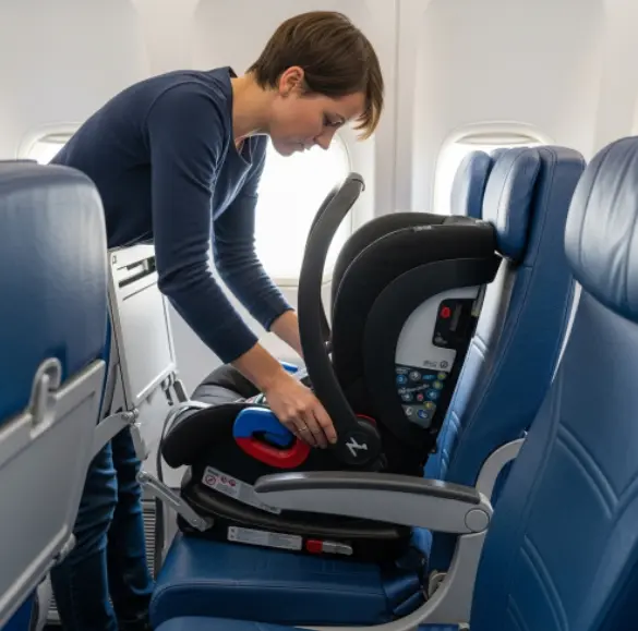 유아용-카시트-비행기-좌석에-설치-가능