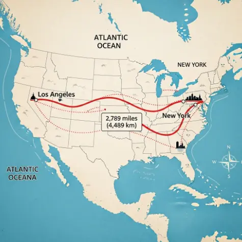 la에서 뉴욕까지 거리-1