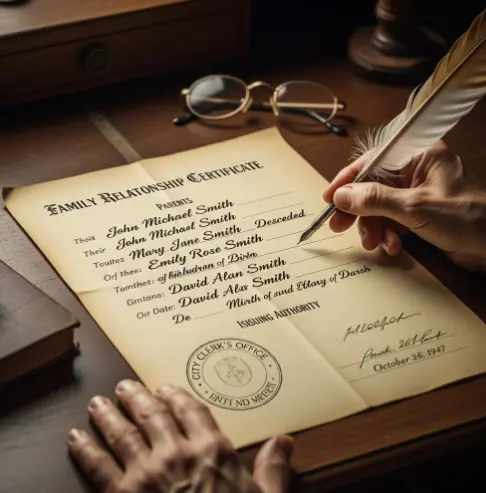 돌아가신 부모님 기준으로 가족관계증명서