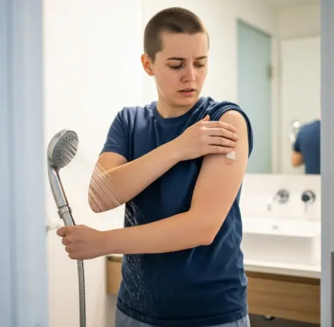 독감 예방접종 맞고 당일에 샤워나 목욕