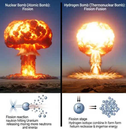 수소폭탄과 핵폭탄 차이-1