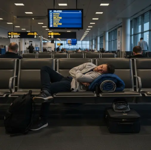 항공기-지연-공항-노숙-1