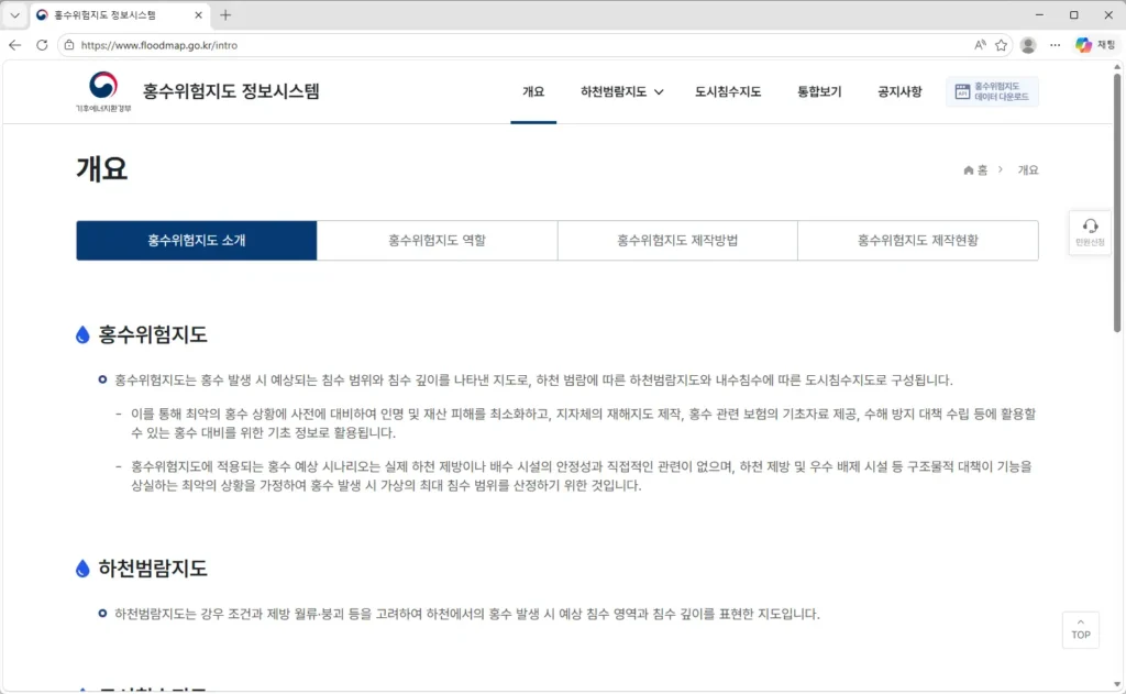 홍수위험지도-정보시스템