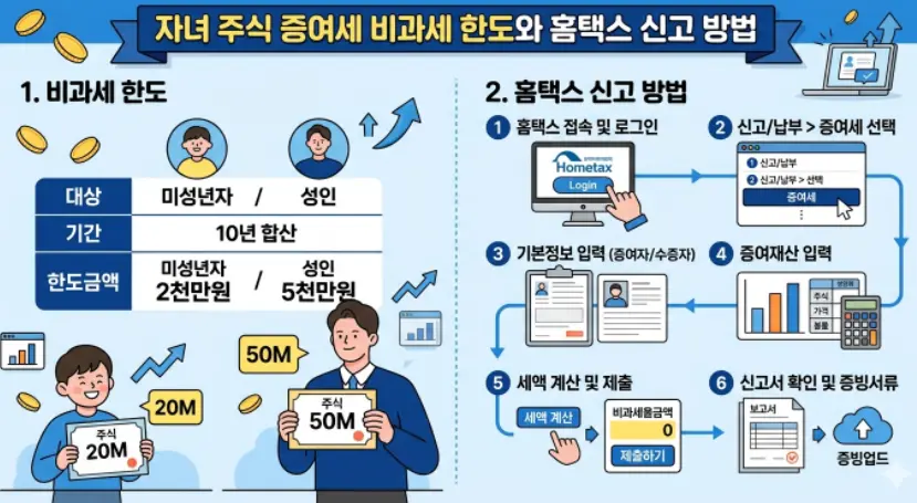 미성년자-주식-계좌-비과세-증여-한도