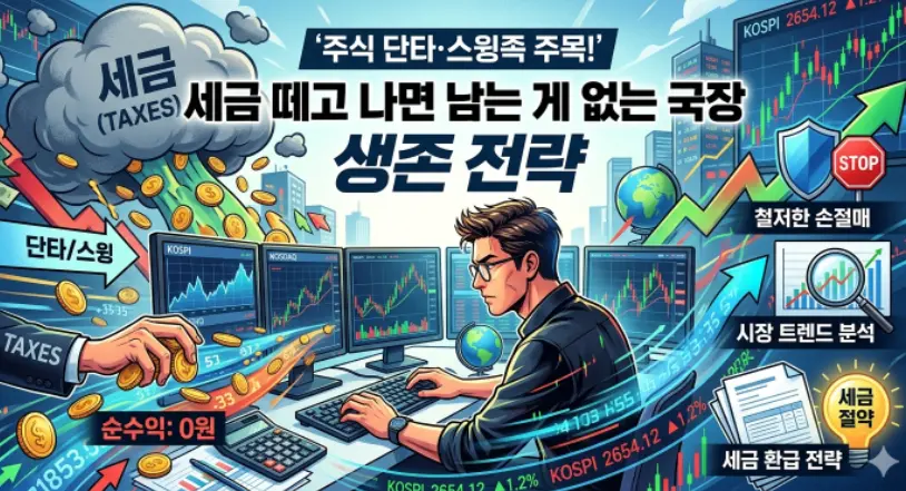 주식 단타·스윙족 주목! 세금 떼고 나면 남는 게 없는 국장 생존 전략