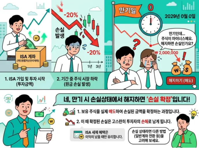 ISA 계좌 만기 시 손실 중인 주식 강제 해지 시 손해 여부