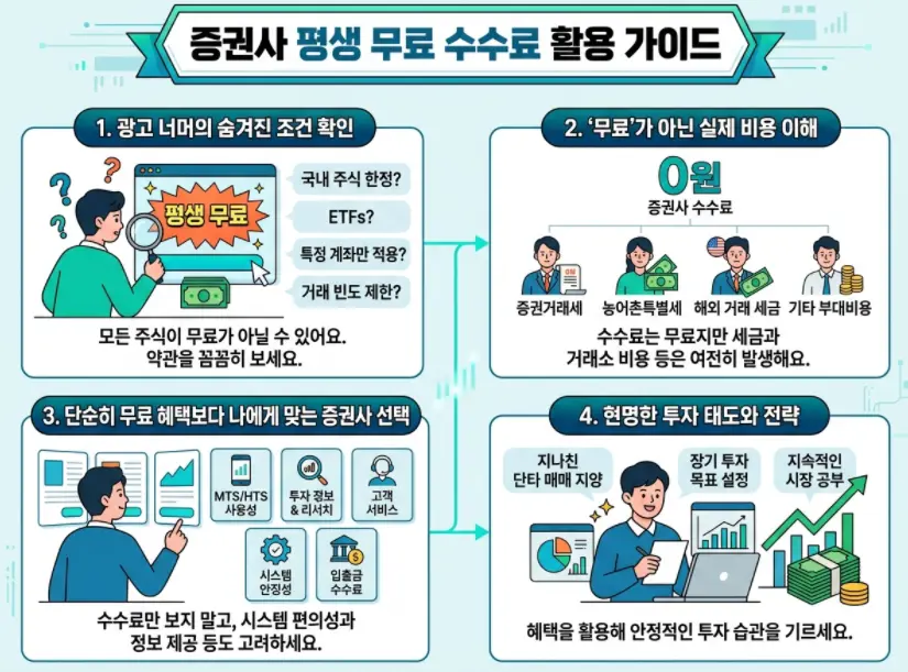 주식-거래-수수료-무료-이벤트-증권사 가입-시-평생-혜택-적용-조건