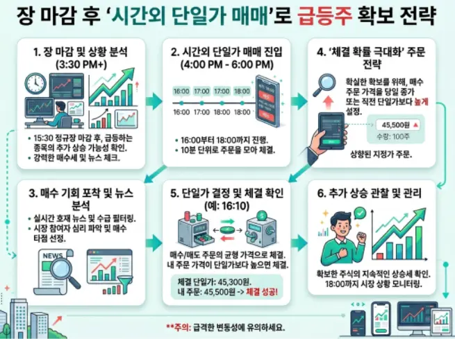 시간외 단일가 매매 상한가 함정 및 장 마감 후 급등주 선점 기법-1