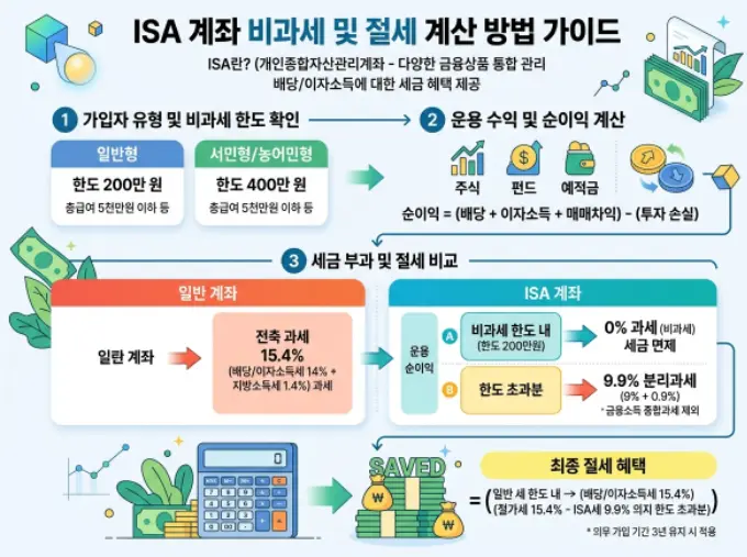 주식 배당소득세 15.4% 떼기 전 ISA 계좌 비과세 절세 금액 계산법-1