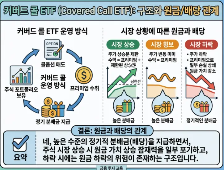 커버드콜 ETF는 원금이 깎이면서 배당-1