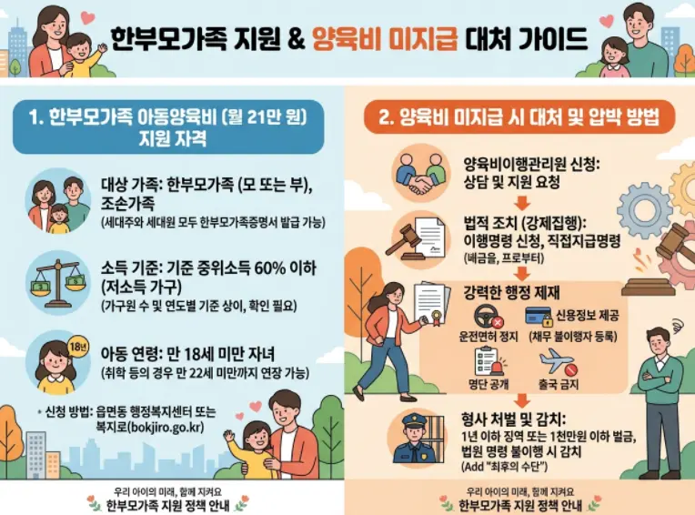 한부모가족 양육비 지원 신청 자격과 전 배우자에게 양육비 받는 법-1