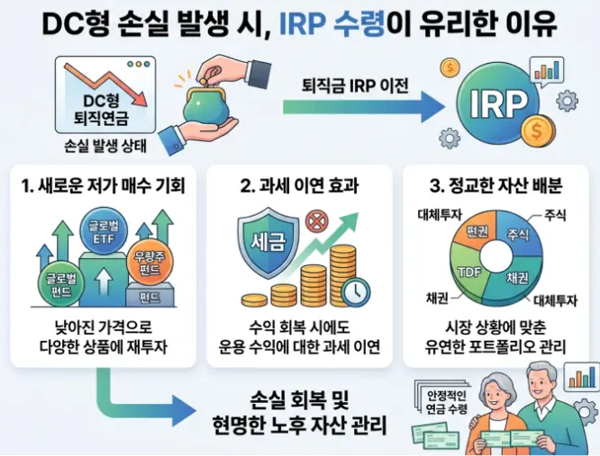 퇴직연금 DC형 손실 났을 때 IRP 이전 수령-1