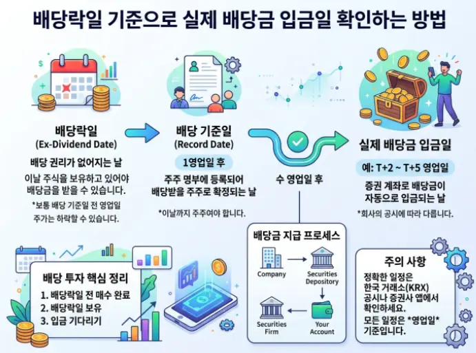 주식 배당락일 기준 배당금 실제 입금일 확인-1