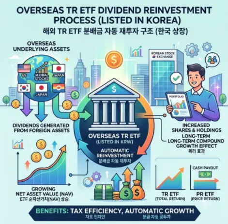 국내 상장 해외 TR ETF의 분배금 재투자