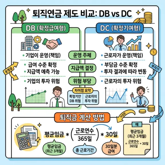 퇴직연금-DB형-DC형-차이-퇴직금-지급액