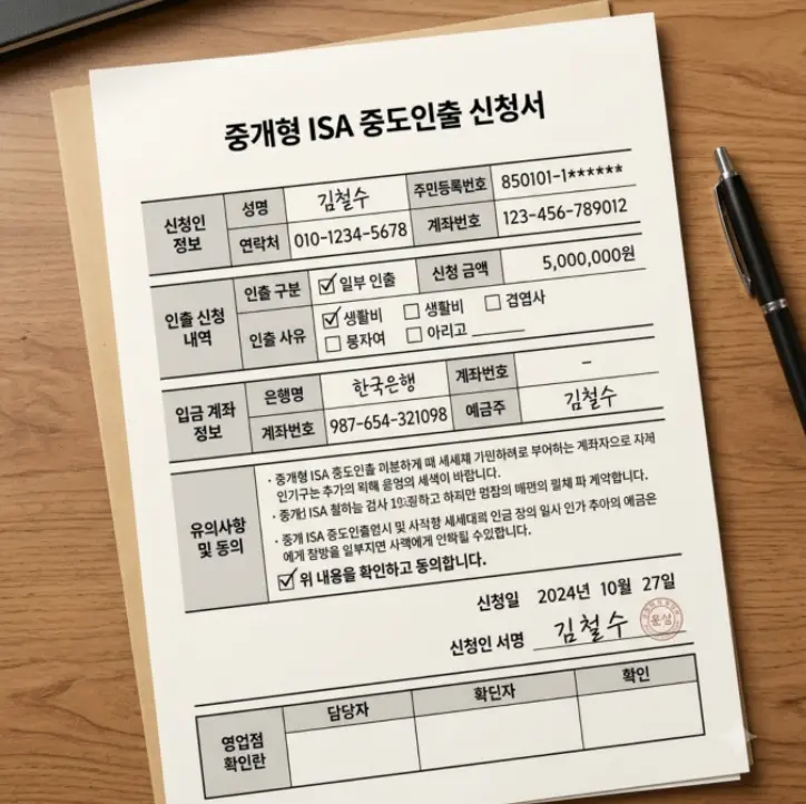 중개형-ISA-계좌-중도-인출-신청