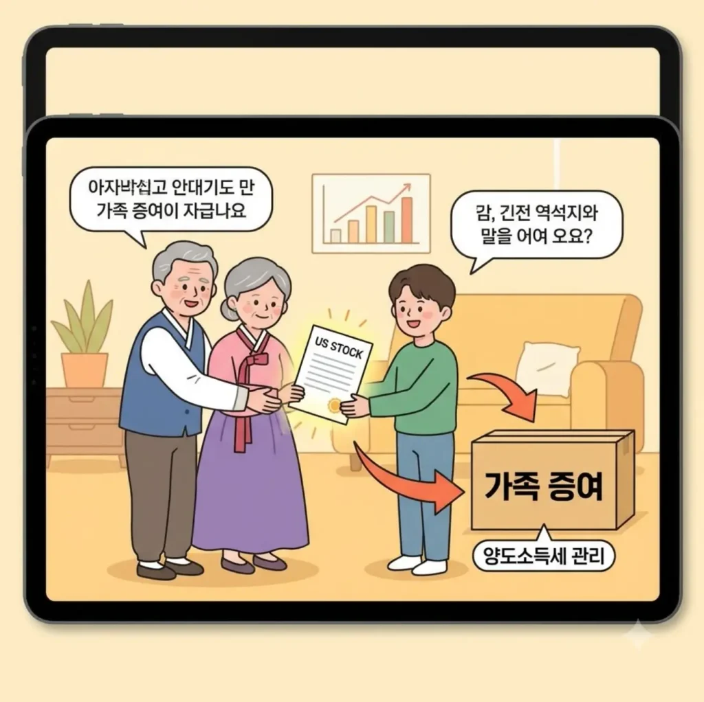 미국주식-가족-증여로-양도소득세