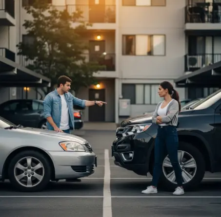 아파트 주차 시비로 상대방이 차를 안 빼주는데